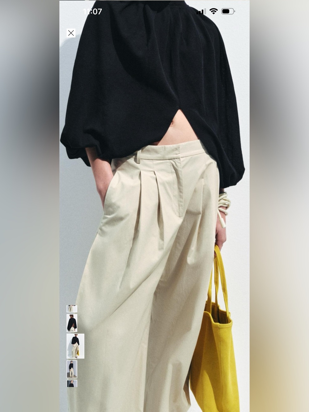 ZARA Haute Couture Fashion Statement. Black High-Neck Fine Knit Cape Top🔥🔥🔥 - Picture 6 of 10